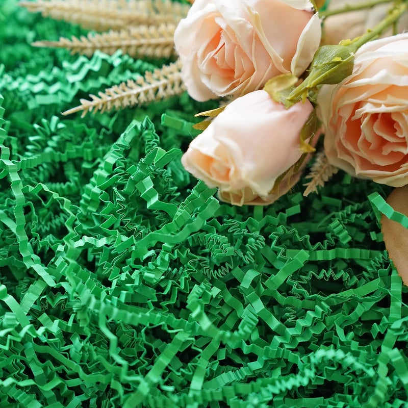 Bobobag - 2LB Crinkle Cut Paper Shred Filler Recyclable Gift Wrap Confetti Raffia Grass Shred Paper for Easter Baskets Filler Creative Eggs Decor (Green) - Image 4